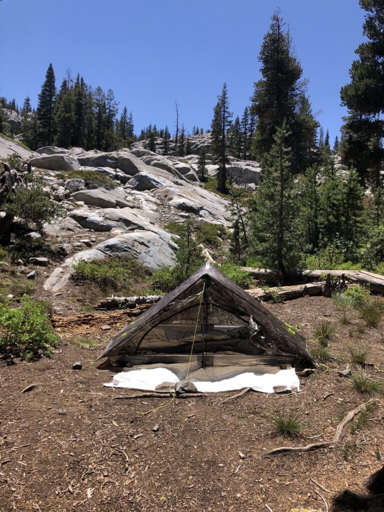 FIve Lakes Basin Tahoe National Forest barebackpacking Campsite2